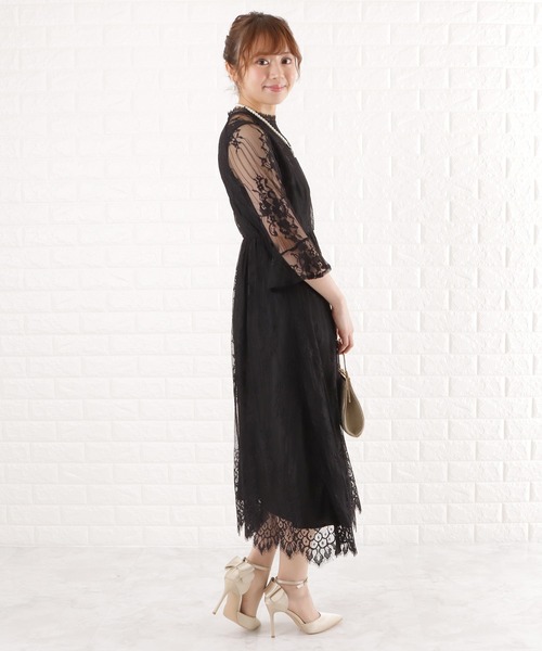 Lace Ladies（レースレディース） ドレス 花柄レースロングワンピース