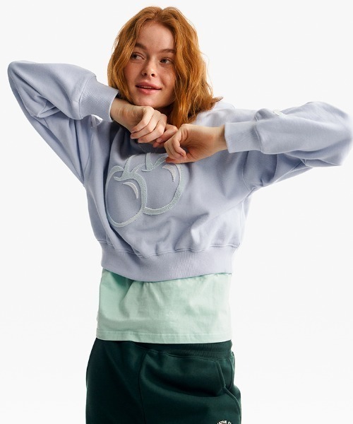 トレーナー スウェット KIRSH BIG CHERRY CROP SWEATSHIRT