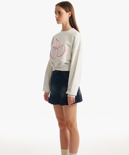 KIRSH キルシー　スウェット　トレーナー トレーナー スウェット KIRSH BIG CHERRY CROP SWEATSHIRT/キルシー