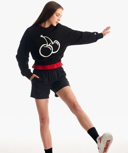 トレーナー スウェット KIRSH MELTING CHERRY PRINTED CROP SWEATSHIRT キルシー メルティング チェリー プ トレーナー スウェット KIRSH MELTING CHERRY PRINTED CROP