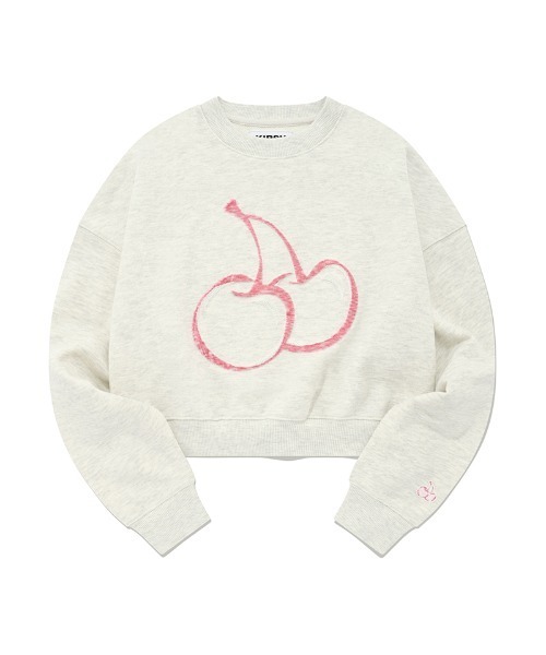トレーナー スウェット KIRSH BIG CHERRY CROP SWEATSHIRT