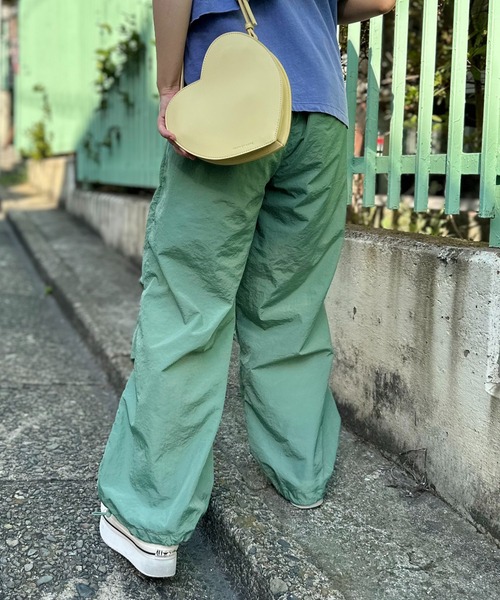 パンツ mi8-630 mi via loca パンツ 裾ドロストパラシュートパンツ レディース