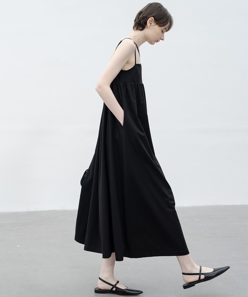 いー@プロフ確認お願いします(*-ω人)！euw キャミソールワンピース EKCOOKIES ワンピース 「 」フロントクロスストラップキャミワンピース