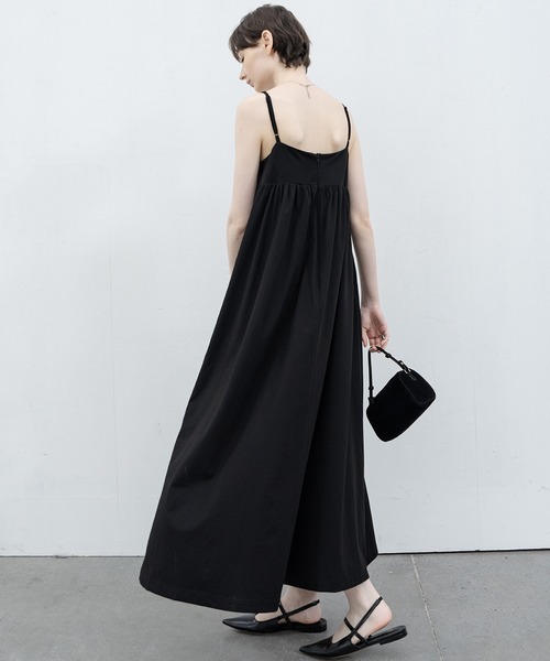 EKCOOKIES ワンピース 「 」フロントクロスストラップキャミワンピース