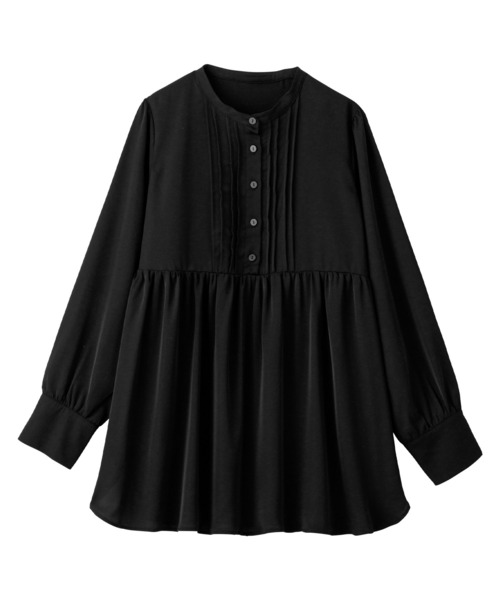 【完売品】デプト　チュニック　ブラック eclaT style(R) BLACK フォーマルドレープチュニック 大きい