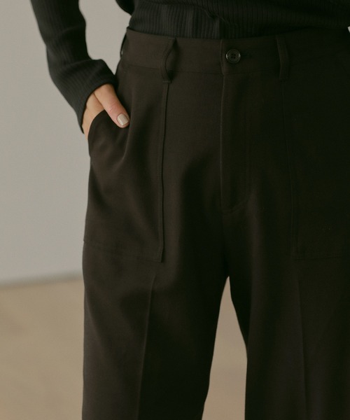 MANOF（マノフ） パンツ POCKET STITCH CENTER PRESS PANTS レディース 