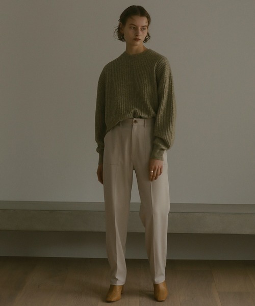 MANOF（マノフ） パンツ POCKET STITCH CENTER PRESS PANTS レディース 