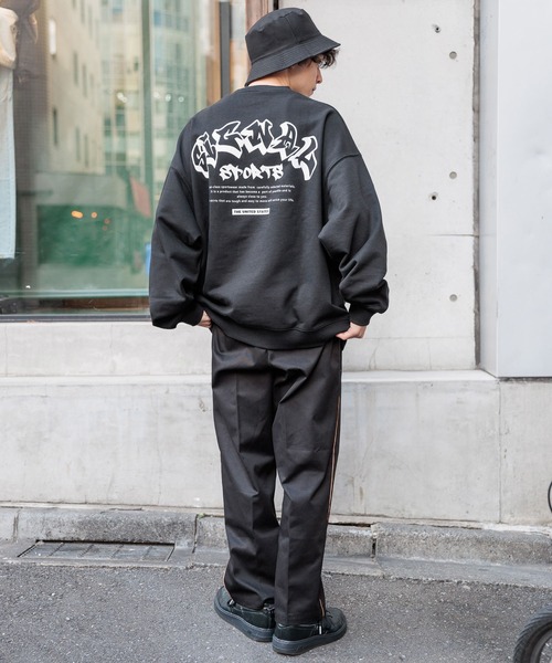 スウェット S~3XL ルーズフィット レタリングロゴ ドロスト スウェット S~3XL ルーズフィット レタリングロゴ ドロスト