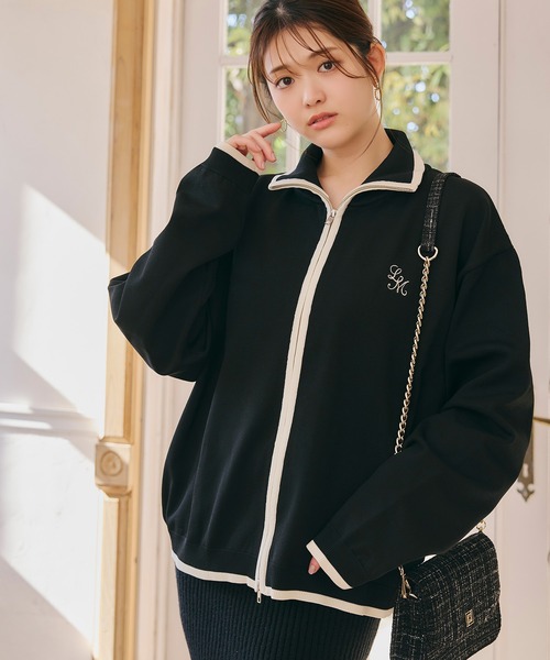カーディガン 「ユニセックス」バイカラーニットカーディガン(2丈) レディース メンズ LANTINAM カーディガン 「ユニセックス」バイカラーニット