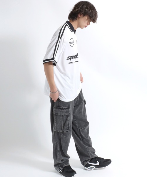 tシャツ サッカーユニフォームデザイン ポロネック半袖Tシャツ