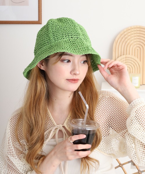 【持ち運べるお洒落帽子♪】Dior クロシュハット Sense of Grace 帽子 ハット ペーパークロシェ バケットハット