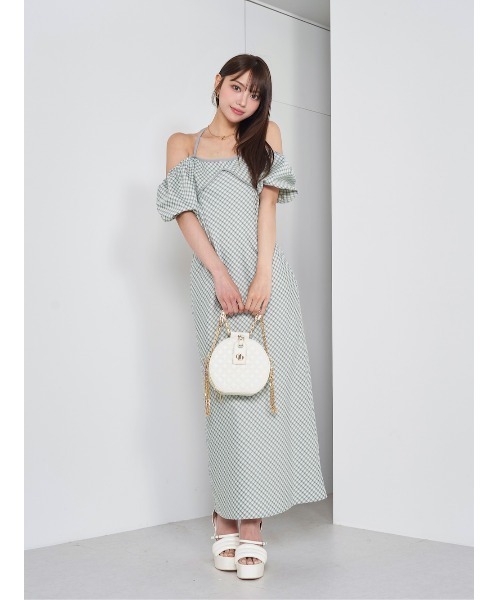 Darich（ダーリッチ） ワンピース パイピングチェックロングワンピース  