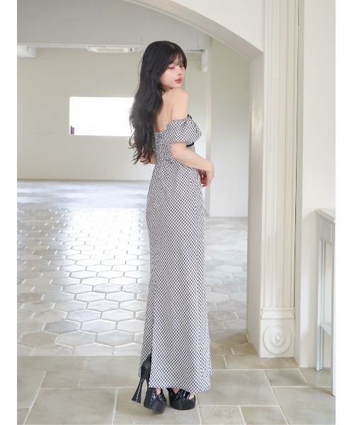 Darich（ダーリッチ） ワンピース パイピングチェックロングワンピース  