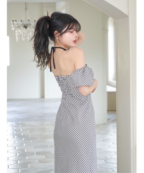 Darich（ダーリッチ） ワンピース パイピングチェックロングワンピース  