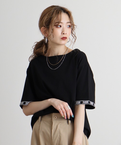 tシャツ A.N.L ロゴテープカットソー レディース tシャツ A.N.L ロゴテープカットソー レディース : ZOZOTOWN