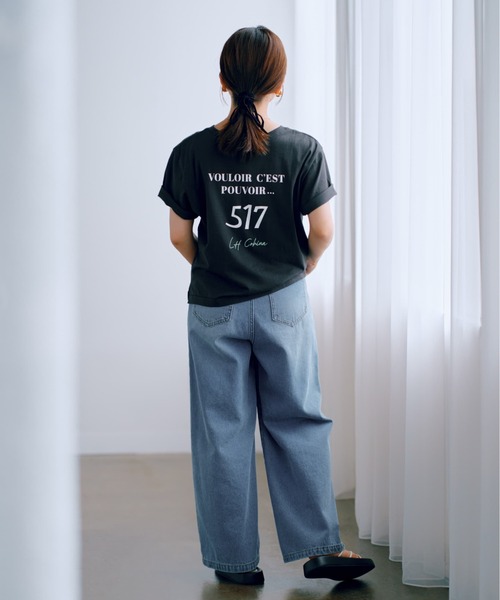 tシャツ 「La Hutte別注」ヴィンテージラグランプリントTシャツ「低身長・小柄女性」 レディース tシャツ 「La Hutte別注」ヴィンテージラグランプリントTシャツ