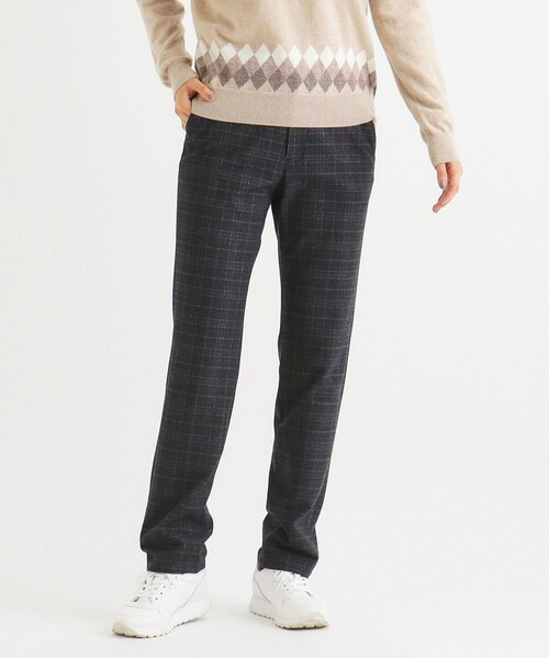 adabat パンツ グレンチェックデザイン ロングパンツ レディース