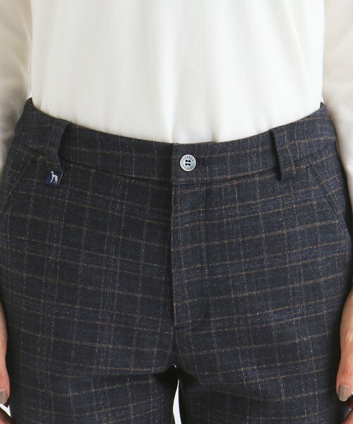 adabat パンツ グレンチェックデザイン ロングパンツ レディース