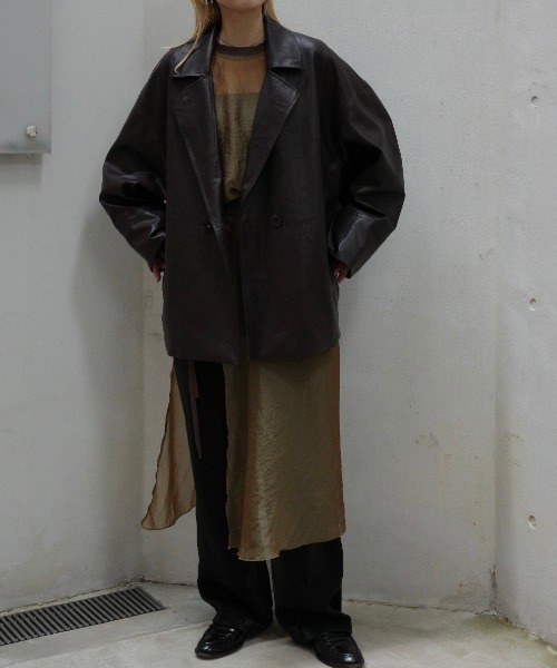 NOMINE（ノミネ） コート アウター フェイクレザー オーバー