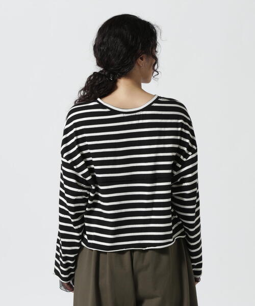 tシャツ DROIT BELLO（ドロイトベロ）別注チュールドッキングボーダーカットソー レディース DROIT BELLO tシャツ BELLO（ドロイトベロ）別注チュール