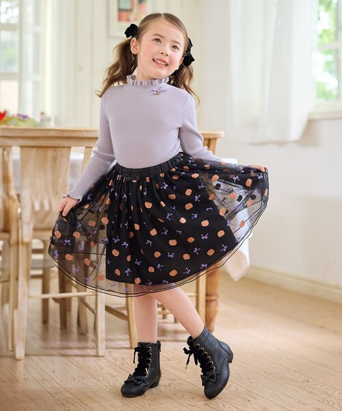 ANY（エニィ） スカート ラメチュールフレアスカート キッズ 子供服