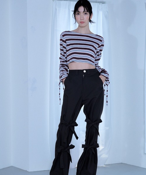 Nora Lily tシャツ 「Nora Lily」「elle」Shirring Sleeve