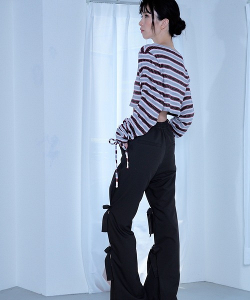 Nora Lily tシャツ 「Nora Lily」「elle」Shirring Sleeve
