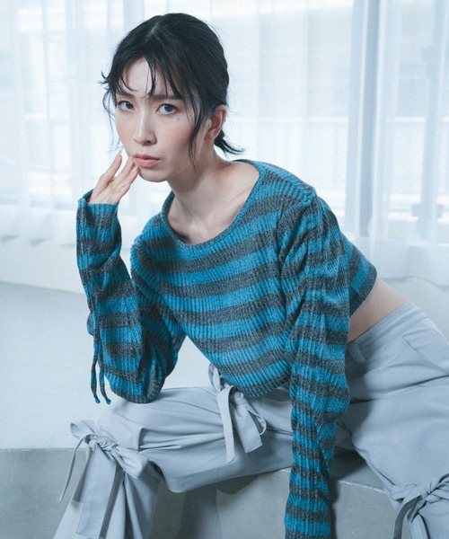 Nora Lily tシャツ 「Nora Lily」「elle」Shirring Sleeve
