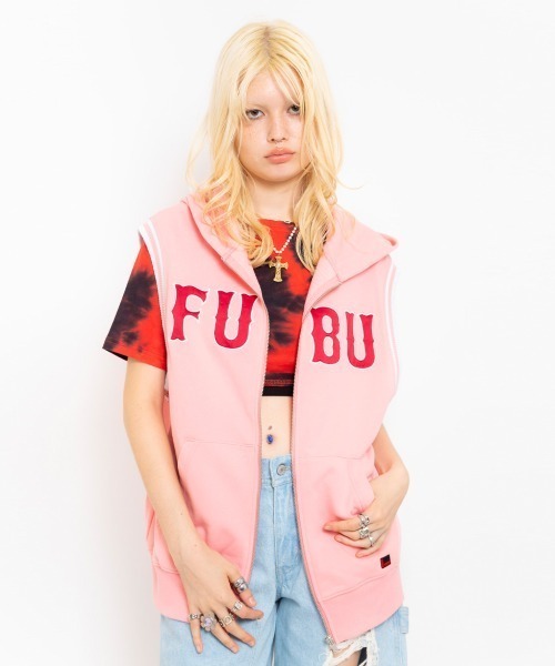 ベスト ジレ FUBU x atmos pink Patch Logo Sweat Vest / フブ × アトモス ピンク パッチ ロゴ スウエット FUBU ベスト ジレ x atmos pink Patch Logo Sweat Vest / フブ