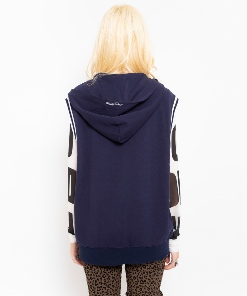 FUBU ベスト ジレ x atmos pink Patch Logo Sweat Vest / フブ