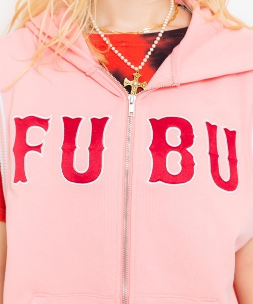 ベスト ジレ FUBU x atmos pink Patch Logo Sweat Vest / フブ × アトモス ピンク パッチ ロゴ スウエット FUBU ベスト ジレ x atmos pink Patch Logo Sweat Vest / フブ