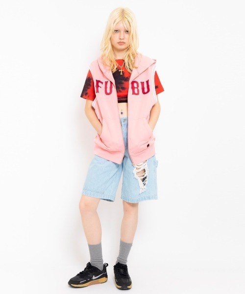 ベスト ジレ FUBU x atmos pink Patch Logo Sweat Vest / フブ × アトモス ピンク パッチ ロゴ スウエット FUBU ベスト ジレ x atmos pink Patch Logo Sweat Vest / フブ