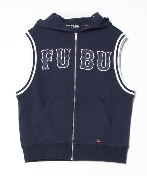 FUBU ベスト ジレ x atmos pink Patch Logo Sweat Vest / フブ
