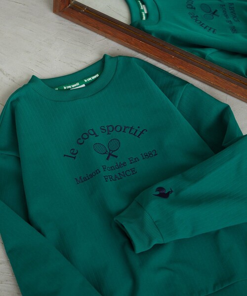 トレーナー スウェット 限定展開　le coq sportif/ルコックスポルティフ　リブ クロス クルーネック スウェット（吸汗・ストレッチ・肌面ド FREAK'S STORE トレーナー スウェット 限定展開 le coq sportif