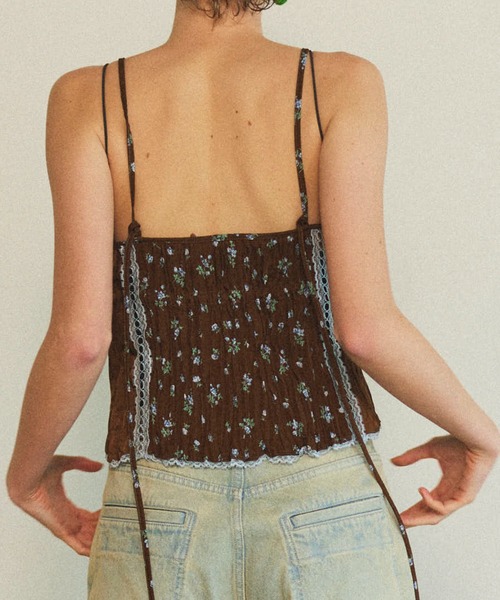 MAISON SPECIAL ブラウス シャツ Small Floral Pattern Washer