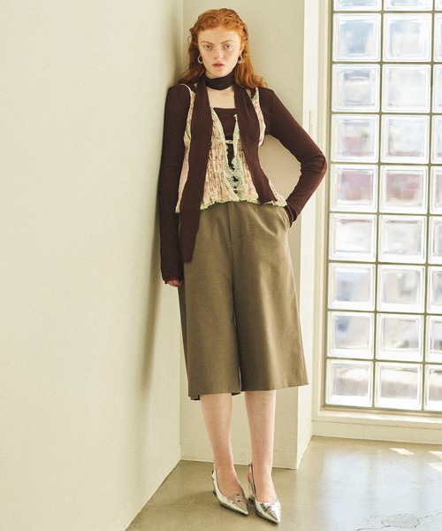 MAISON SPECIAL ブラウス シャツ Small Floral Pattern Washer