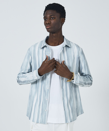 シャツ 「25S/S」ブラッシュ ストライプ ストレッチ 長袖シャツ メンズ｜ZOZOTOWN Yahoo!店