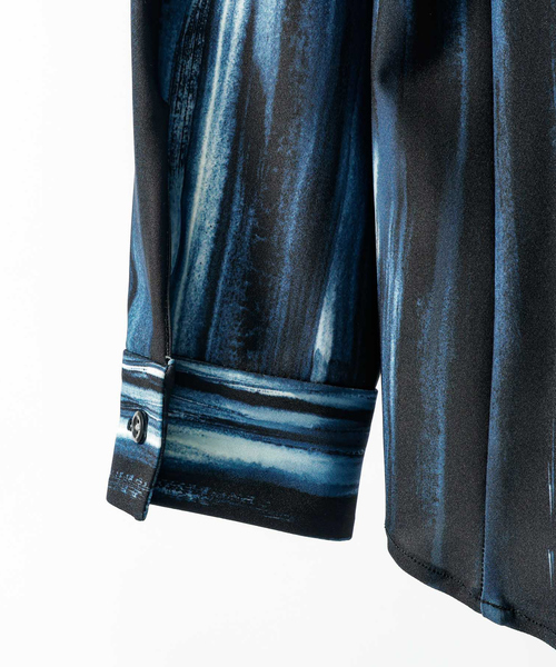 新品未使用　5351 POUR LES HOMMES ストレッチストライプシャツ 5351 POUR LES HOMMES シャツ 「25S/S」ブラッシュ ストライプ