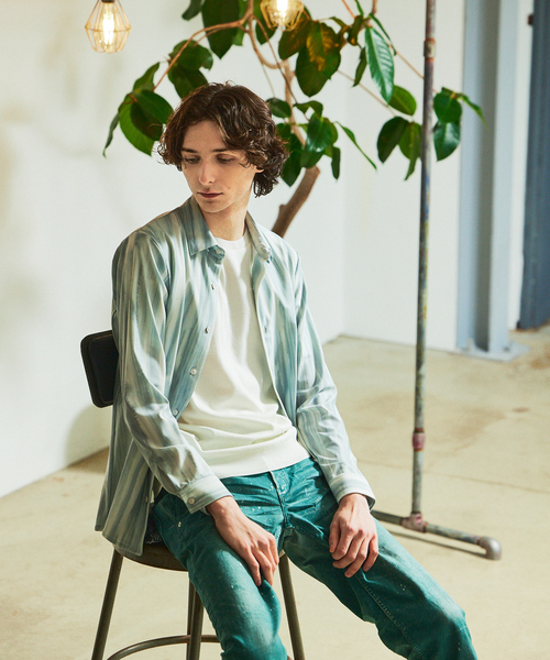 5351 POUR LES HOMMES シャツ 「25S/S」ブラッシュ ストライプ