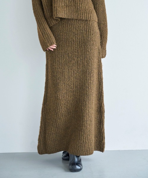 meilmada スカート 畦編みロングニットスカート : ZOZOTOWN Yahoo!店