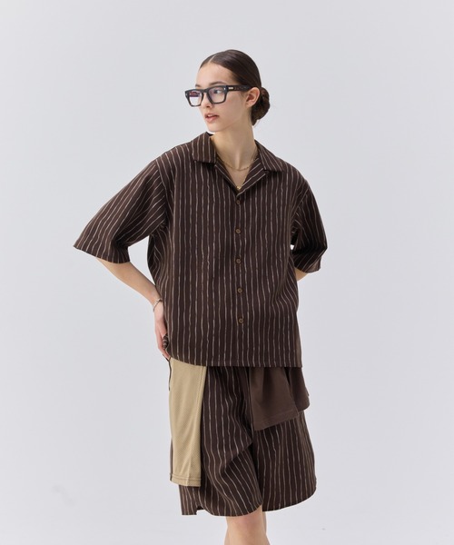 soerte / ストライプスラックス スタッズストライプワイドスラックス（スラックス）｜Perushu