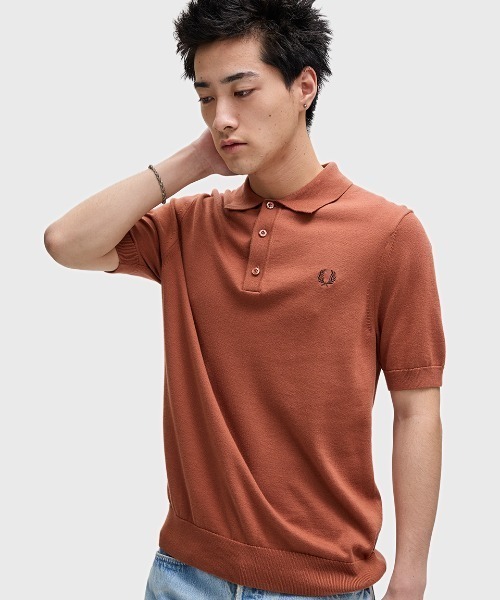 FRED PERRY ポロシャツ Cotton Knitted Polo Shirt／コットン