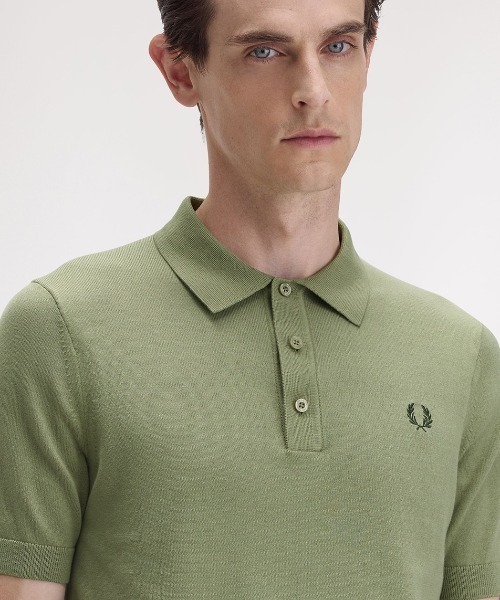 FRED PERRY ポロシャツ Cotton Knitted Polo Shirt／コットン