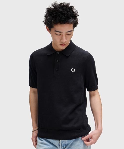 FRED PERRY ニットポロシャツ フレッドペリー ニット ポロシャツ FRED PERRY ニット シャツ