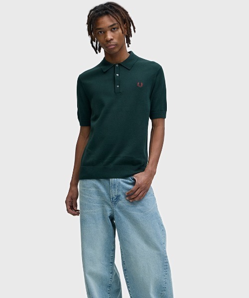 FRED PERRY（フレッドペリー） ポロシャツ 半袖 Cotton Knitted Polo