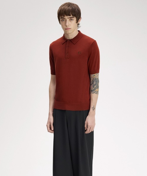 FRED PERRY（フレッドペリー） ポロシャツ 半袖 Cotton Knitted Polo