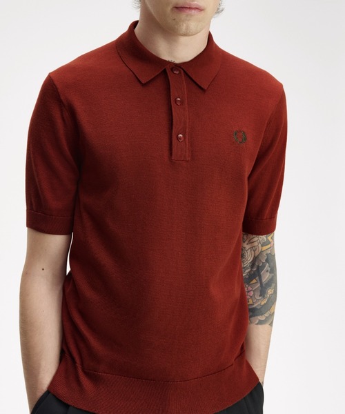 FRED PERRY（フレッドペリー） ポロシャツ 半袖 Cotton Knitted Polo