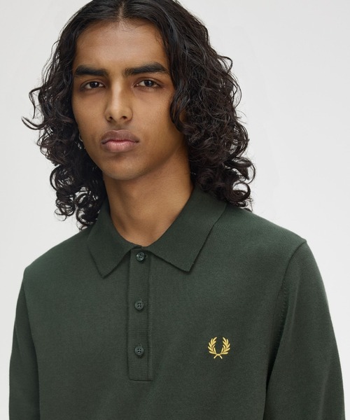 FRED PERRY ポロシャツ Cotton Knitted Polo Shirt／コットン