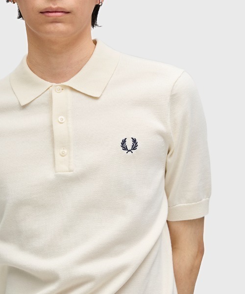 美品 イタリア製 フレッドペリー FREDPERRY コットンニット ポロシャツ フレッドペリー イタリア製 コットンニット ポロシャツ REISSUES