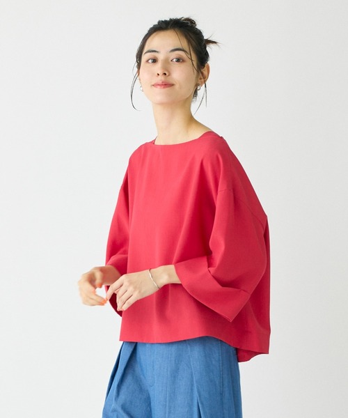 ブラウス シャツ ボートネックブラウス「BRING Material」 レディース